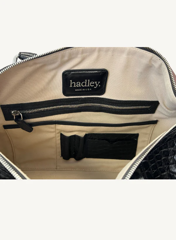 Black Alligator Duffle Bag - Image 5