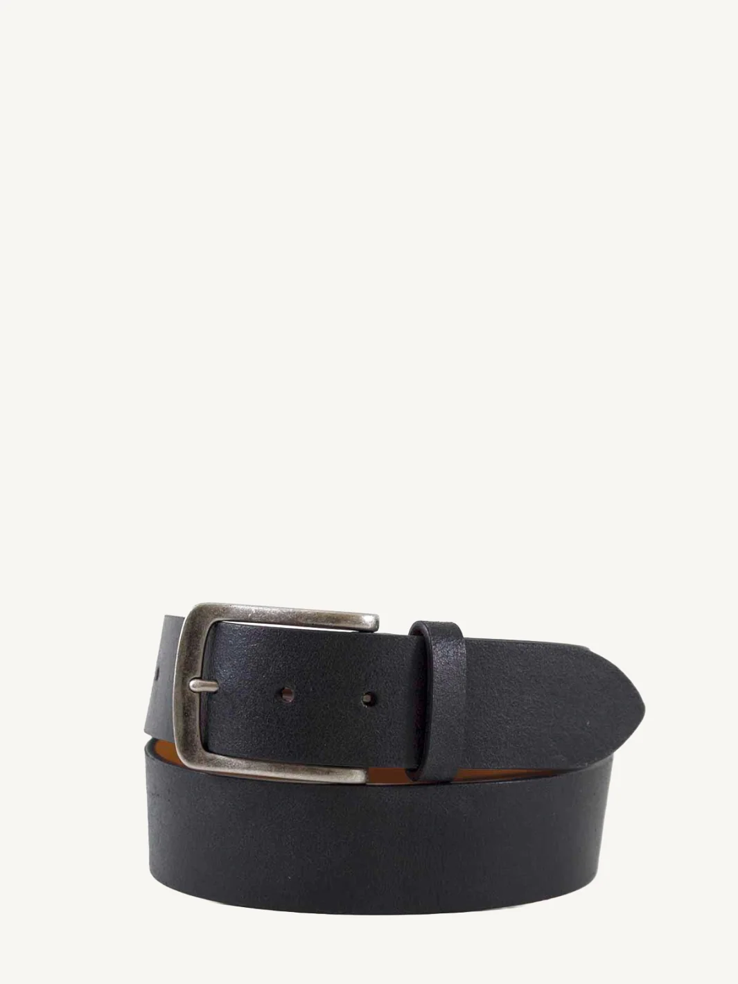 Black Distressed Leather Belt | 1 1/2" Width