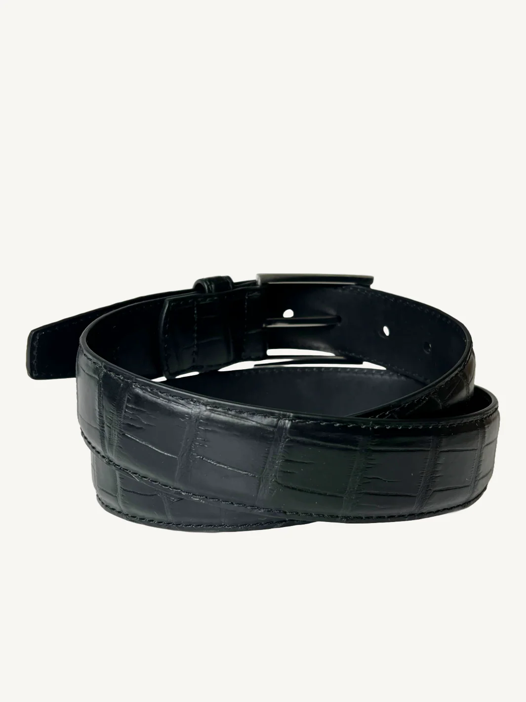 Black Genuine Alligator Belt | 1 3/8" Width - Image 3