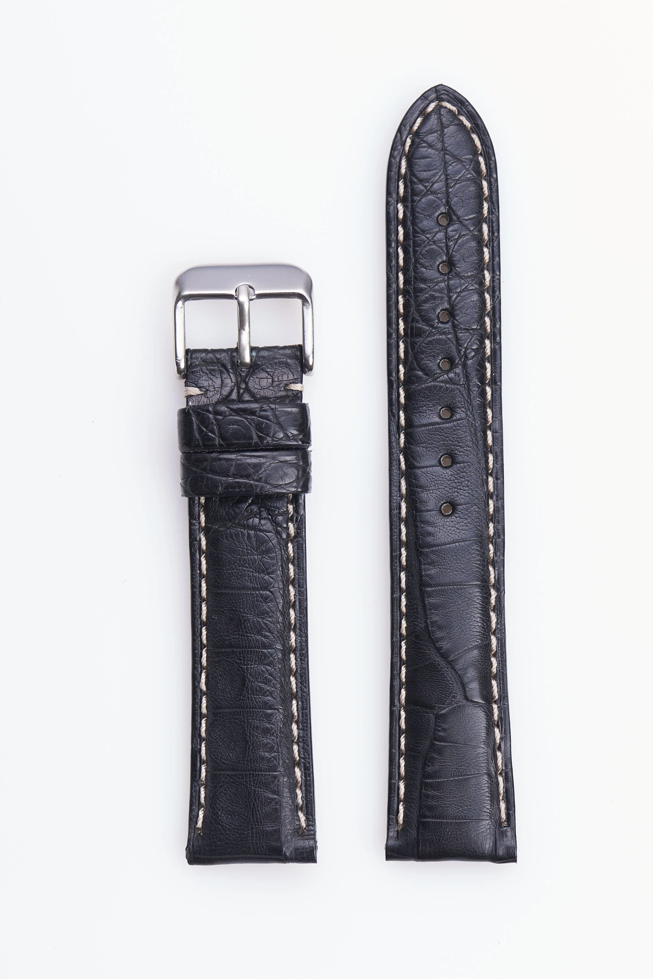 Black Genuine Matte Caiman Crocodile | h2012