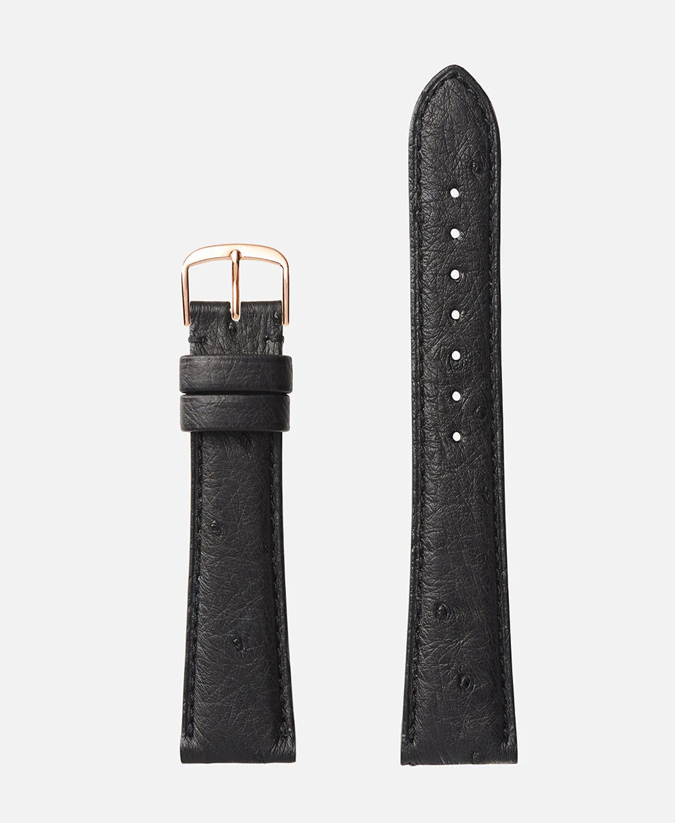 Black Genuine Ostrich | h2003 - Image 3
