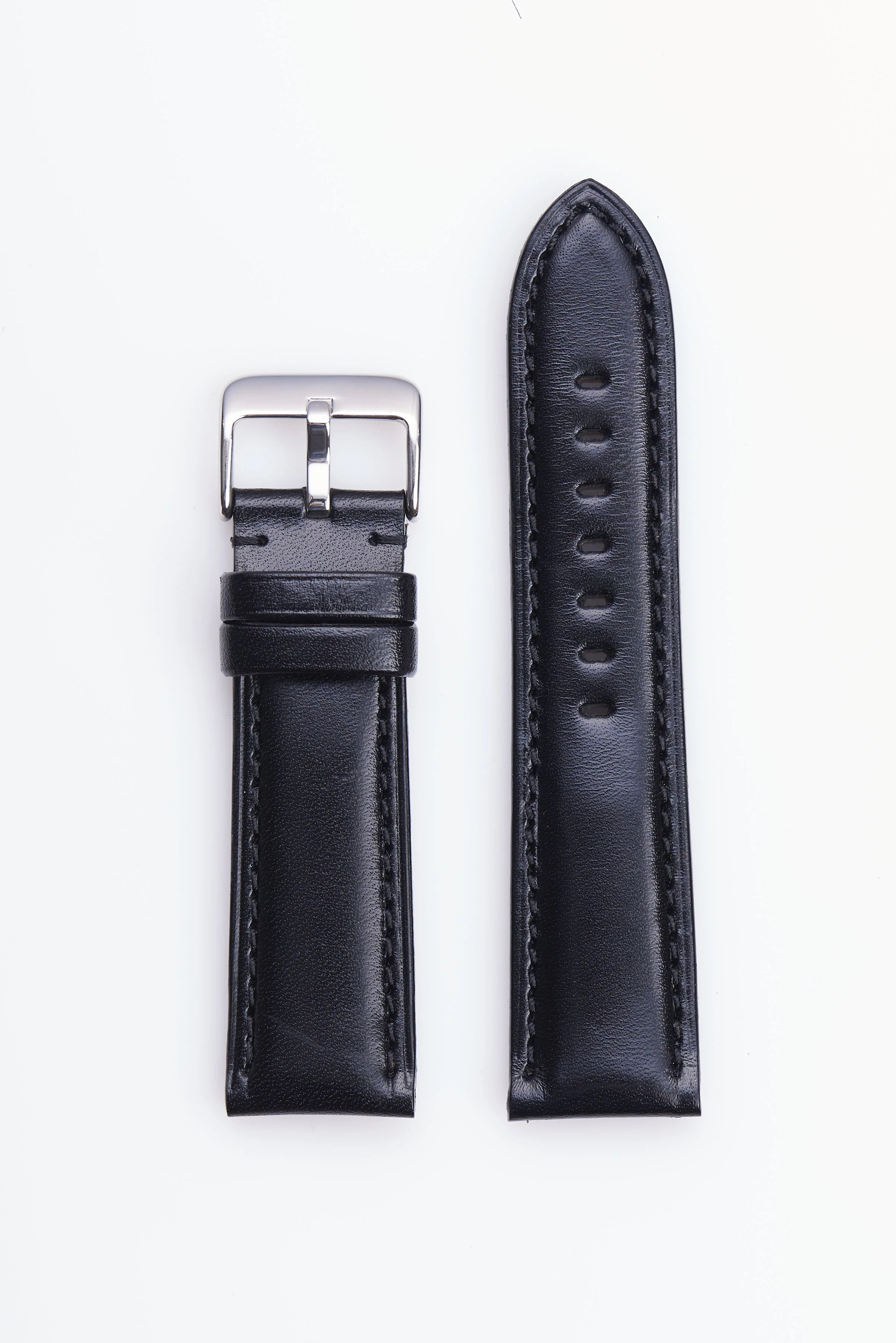 Black High Polished Italian Leather | h2046