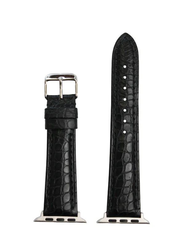 Black Round Grain Genuine Alligator  | h2010 - Image 2