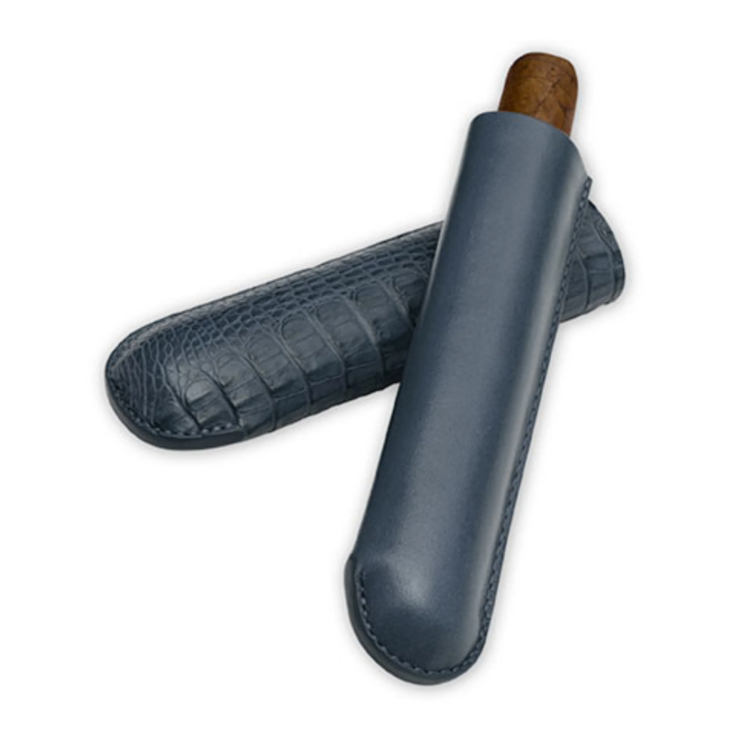 Single-Finger Genuine Hornback Alligator Cigar Case | TF1300 - Image 3