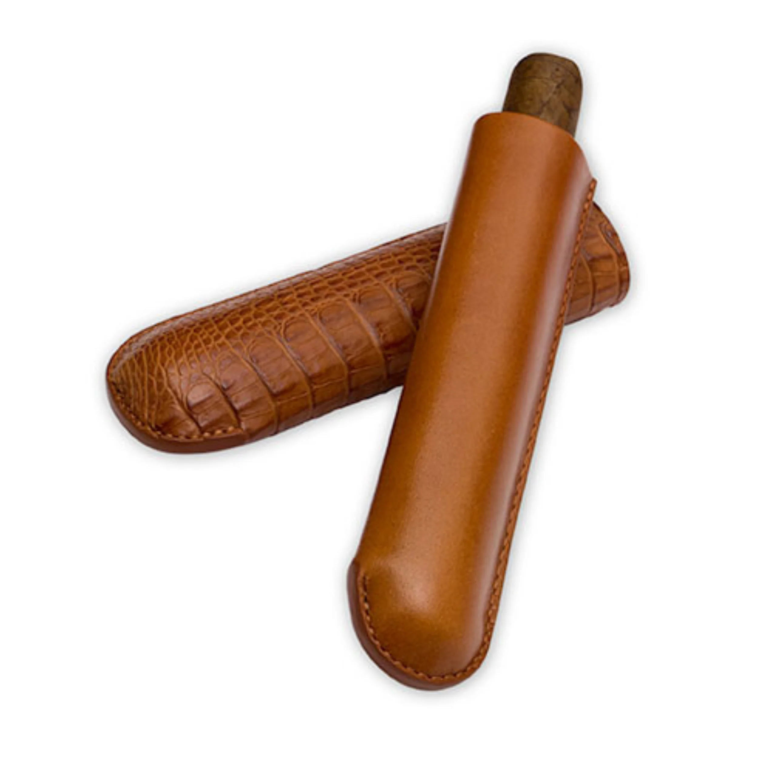 Single-Finger Genuine Hornback Alligator Cigar Case | TF1300 - Image 4