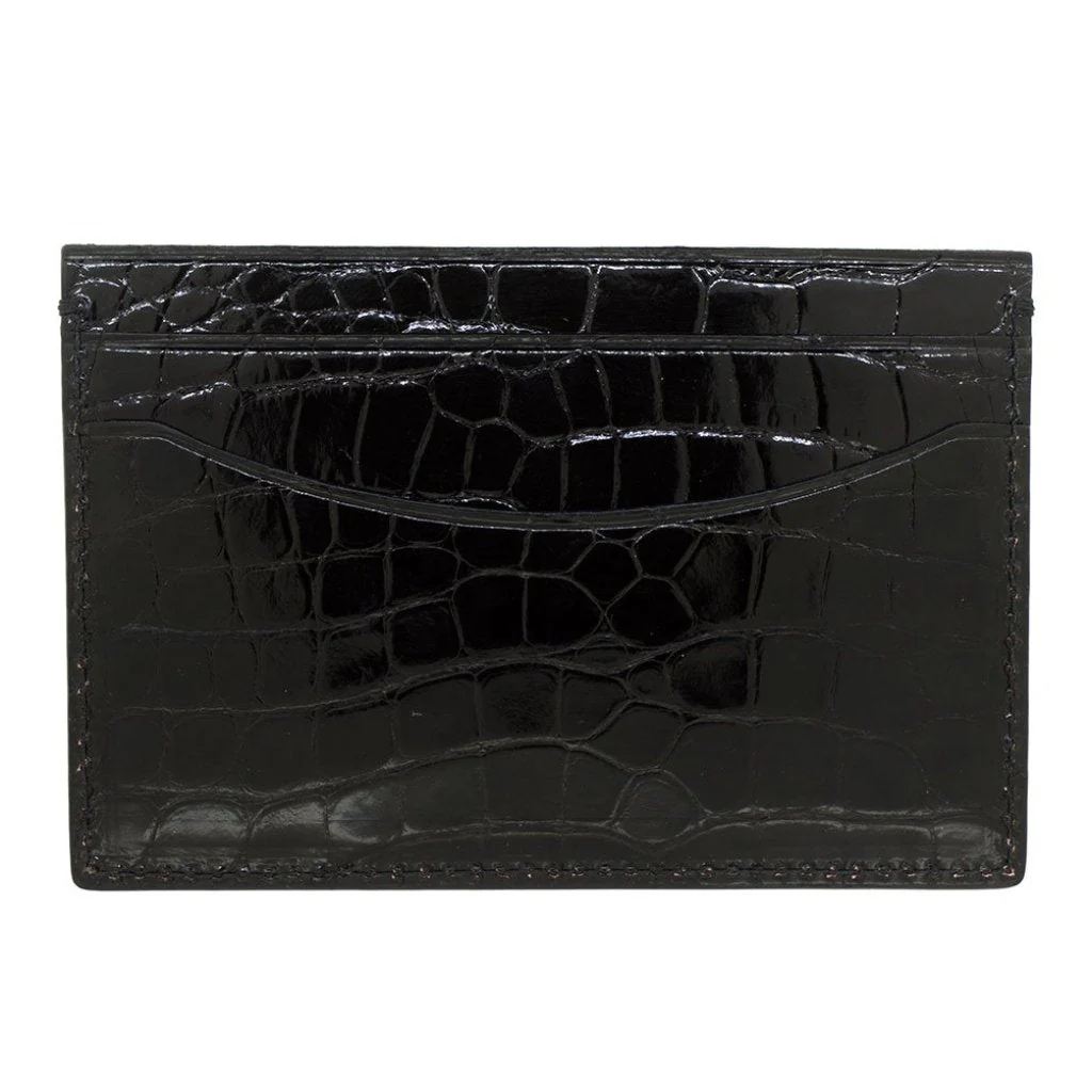 Genuine Shiny Alligator 5-Pocket Curved Card Case | BPC400 - Image 3