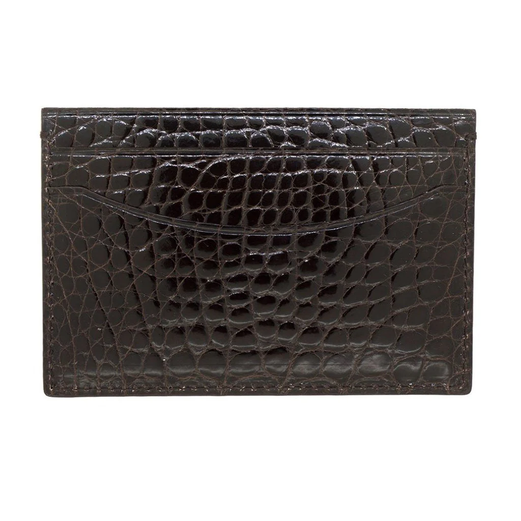 Genuine Shiny Alligator 5-Pocket Curved Card Case | BPC400 - Image 4