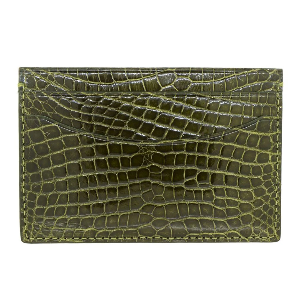 Genuine Shiny Alligator 5-Pocket Curved Card Case | BPC400 - Image 5