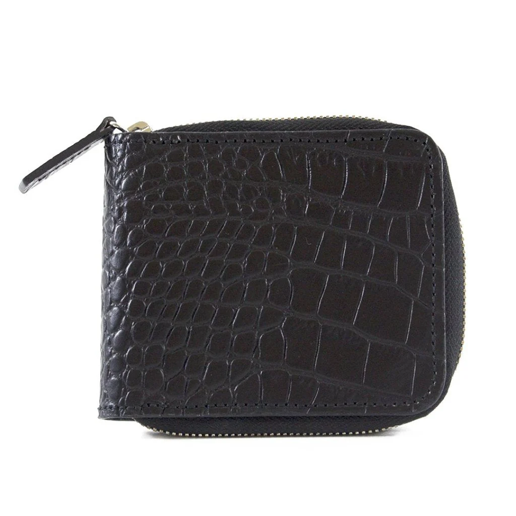 Alligator Embossed Leather Zip-Around Wallet | BPW7573