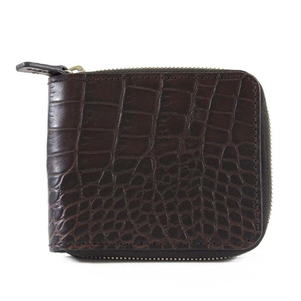 Alligator Embossed Leather Zip-Around Wallet | BPW7573 - Image 3