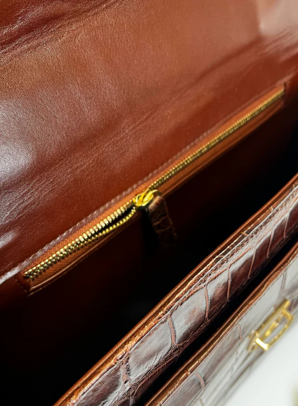 Brown Alligator Attaché Case - Image 4