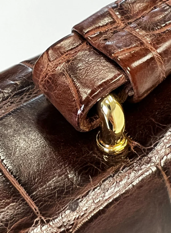Brown Alligator Attaché Case - Image 6