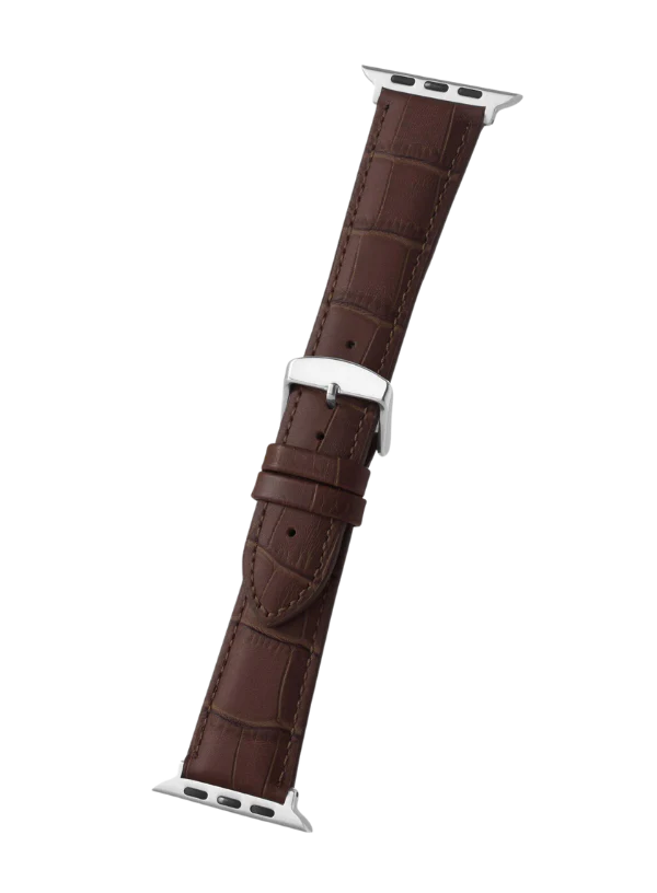 Brown Alligator Grain | Apple Watch Compatible - H0898