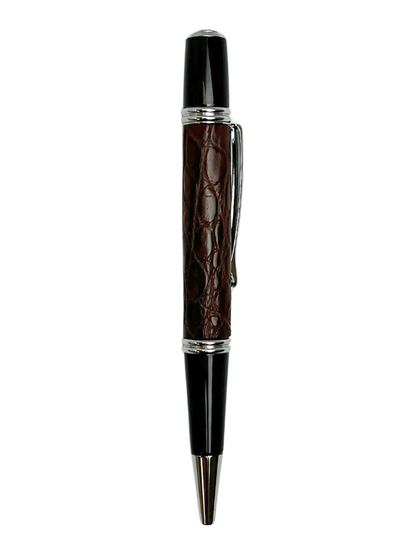 Brown Alligator Wrapped Gatsby Pen | BP847 - Image 2