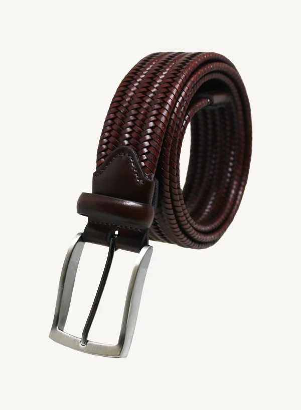 Brown Braided Leather Belt |