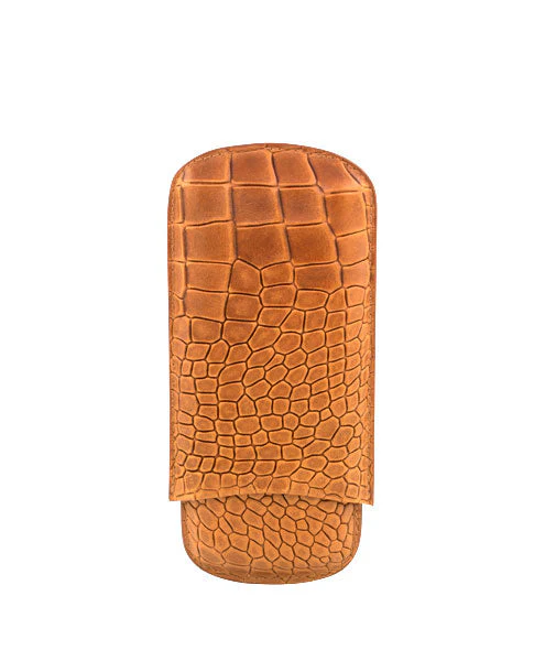 Deep Crocodile Embossed Cigar Case | TF200 - Image 2