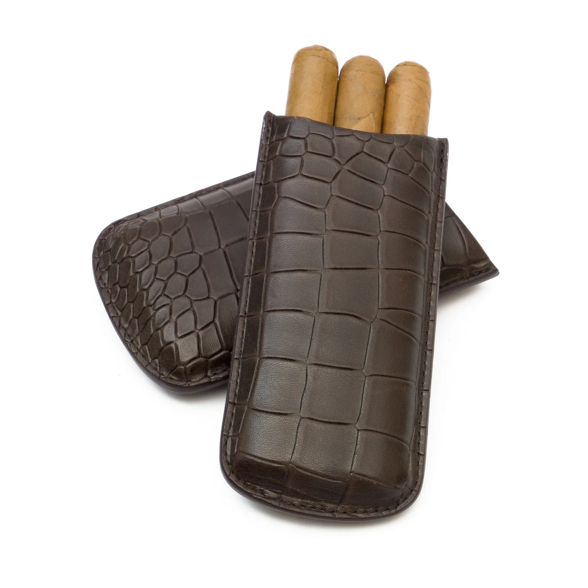 Deep Crocodile Embossed Cigar Case | TF200 - Image 4