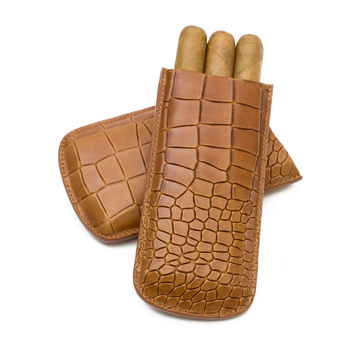 Deep Crocodile Embossed Cigar Case | TF200 - Image 5