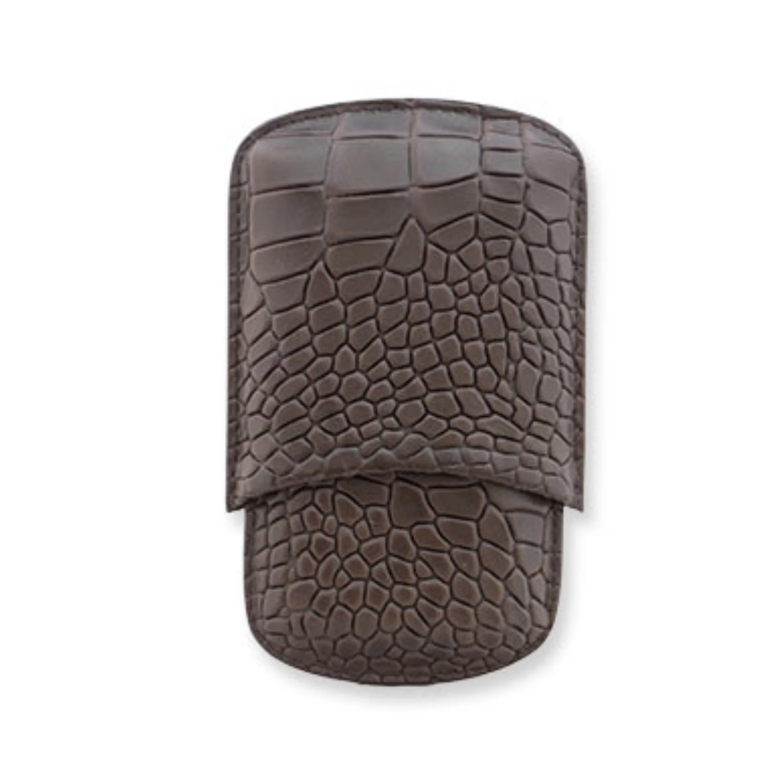 Deep Crocodile Embossed Robusto Cigar Case | TF200 - Image 4