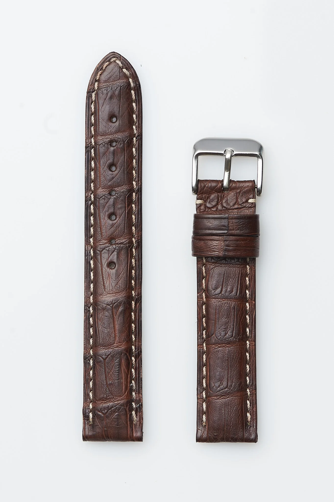 Brown Genuine Matte Caiman Crocodile | h2012