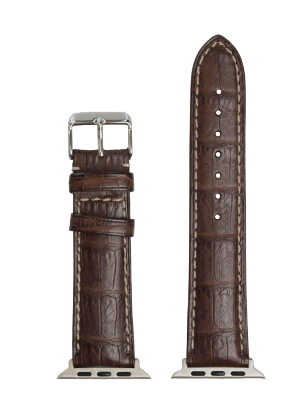 Brown Genuine Matte Caiman Crocodile | h2012 - Image 2