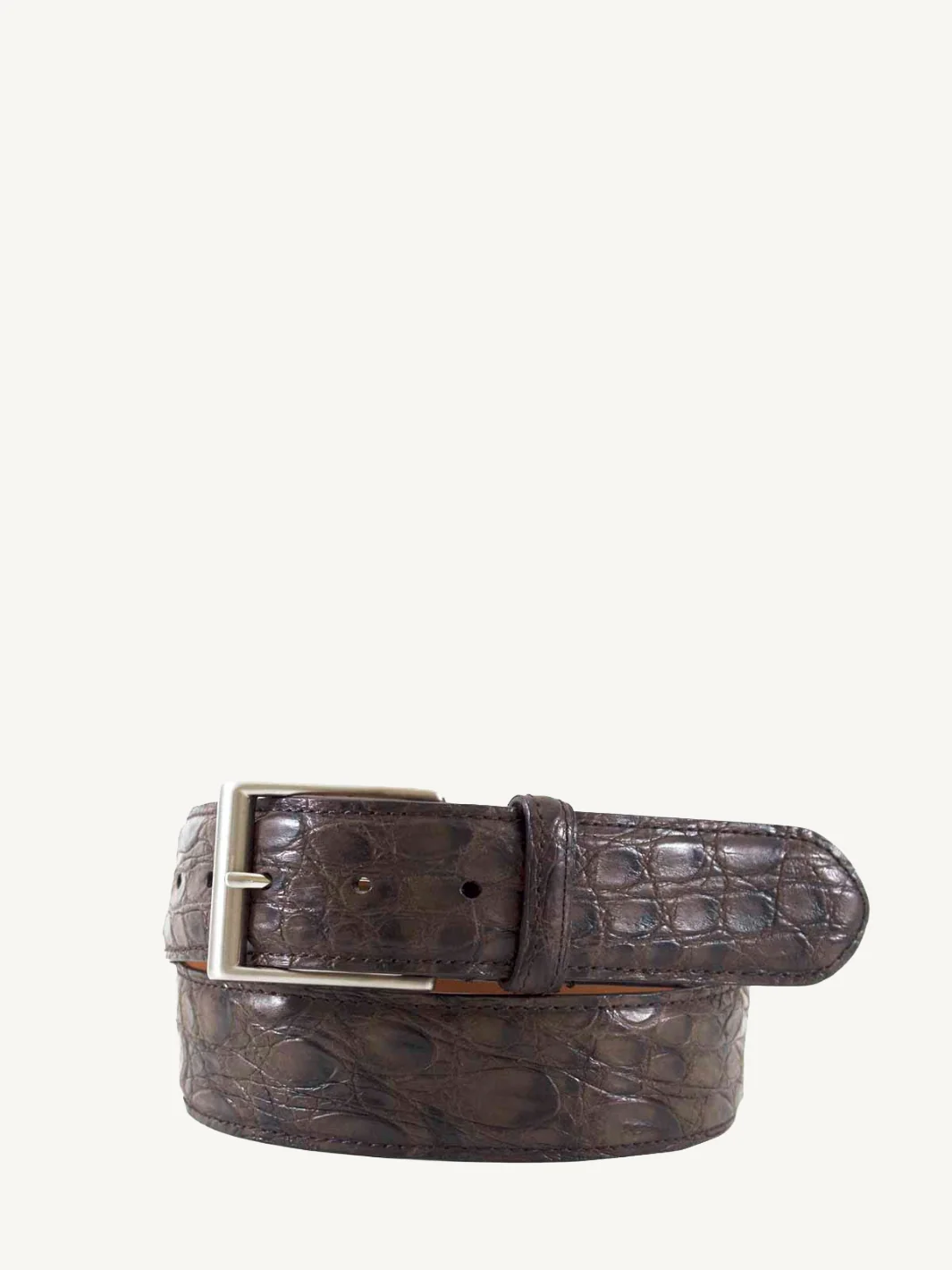 Brown Genuine Vintage Caiman Croc Casual Belt | 1 1/2" Width