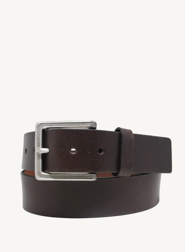 Brown Leather Belt with Lace Buckle | 40mm Width