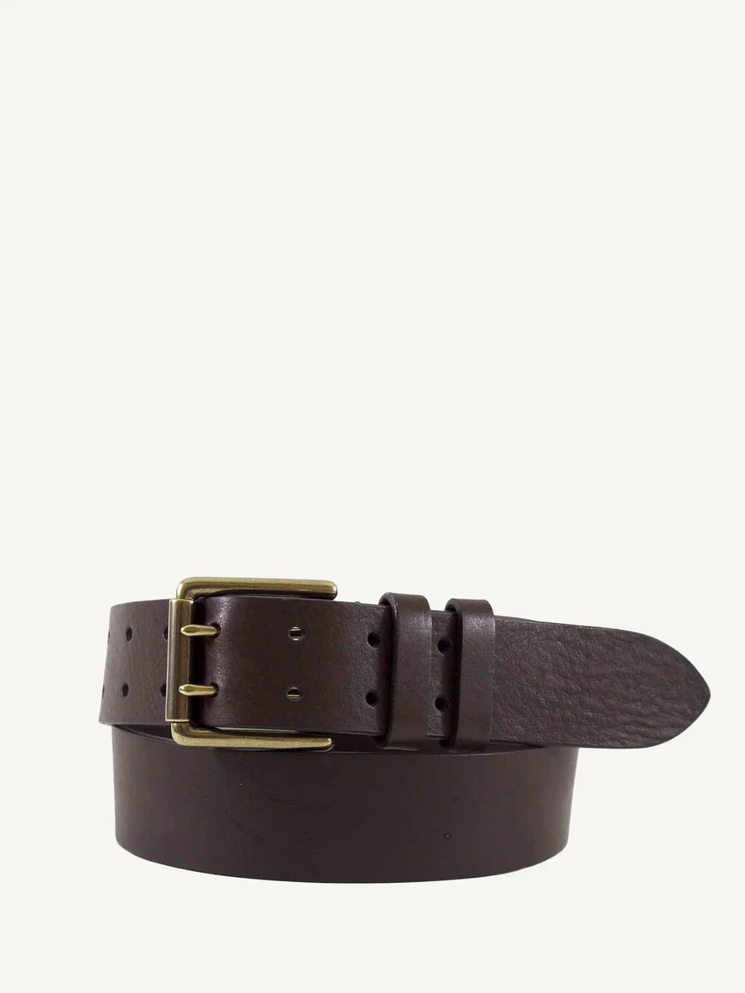 Brown Leather Double Prong Jean Belt | 1.5" Width