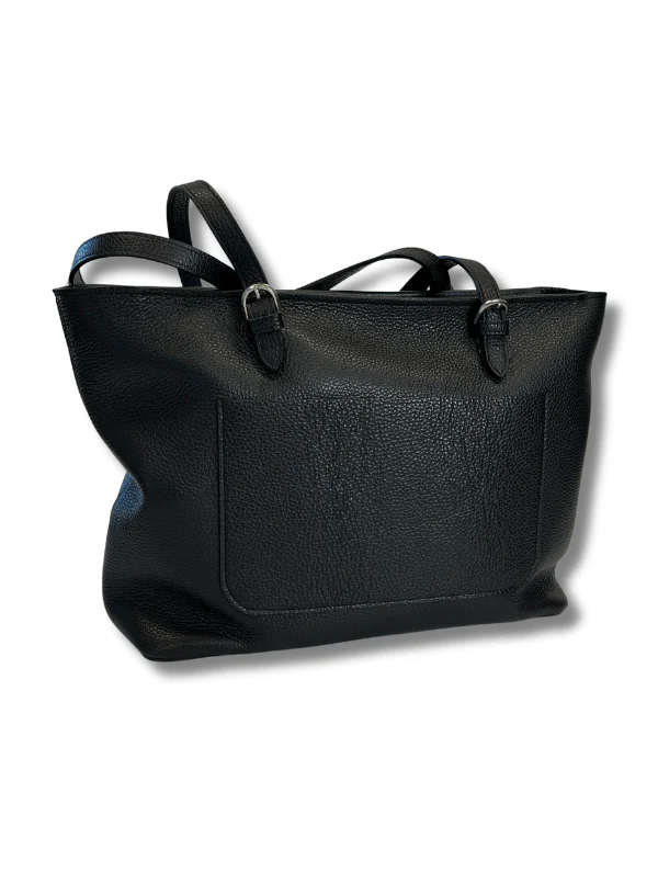 Black Leather Tote Bag | BPB8450 - Image 3