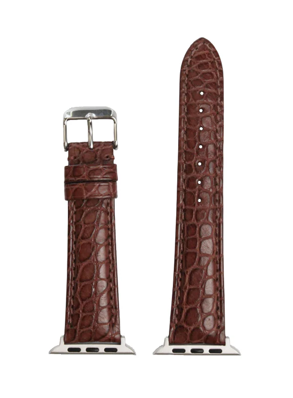 Brown Round Grain Genuine Alligator  | h2010 - Image 2