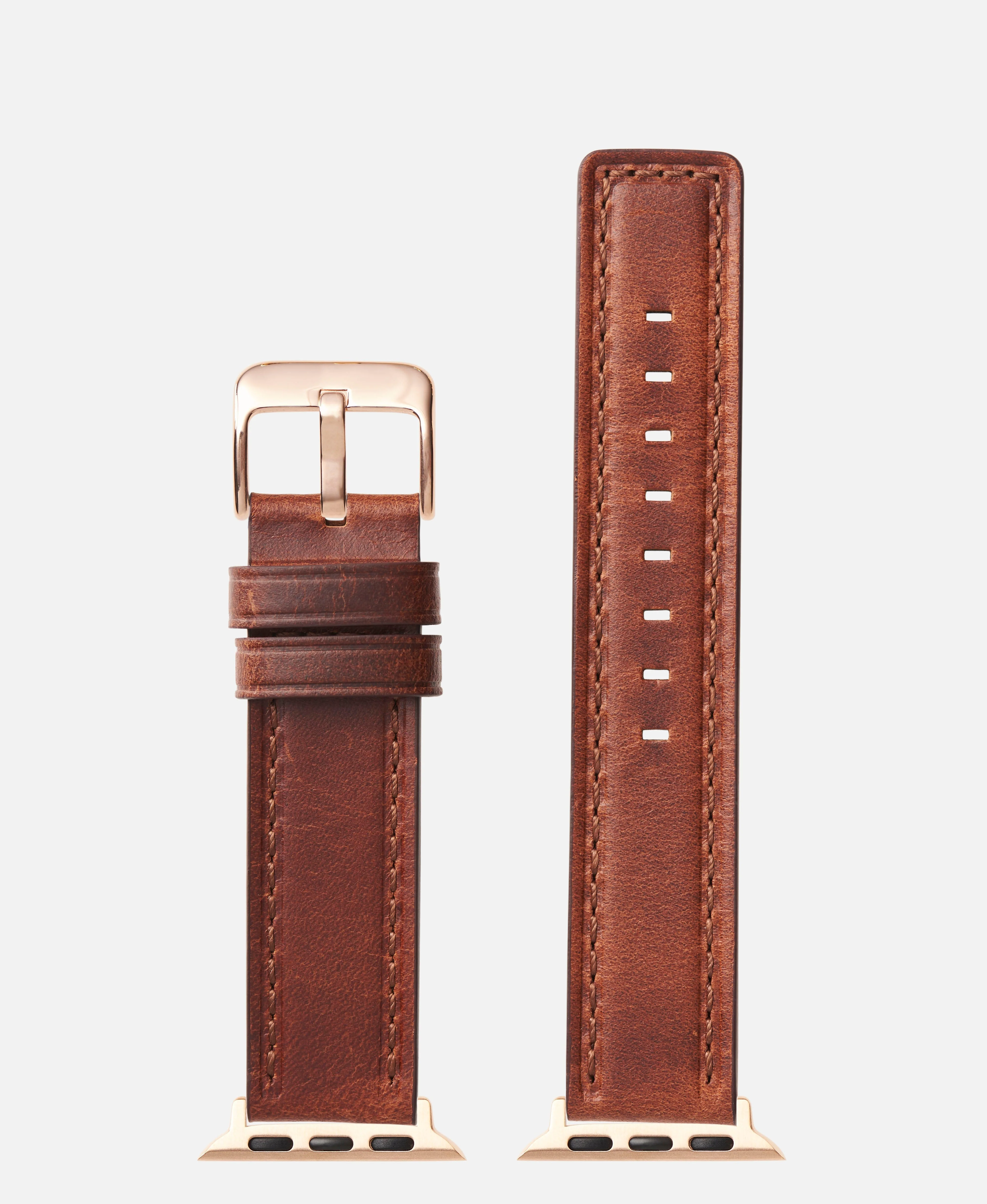 Brown Square End Genuine Oil Tan | Apple Watch Compatible - H0784 - Image 3