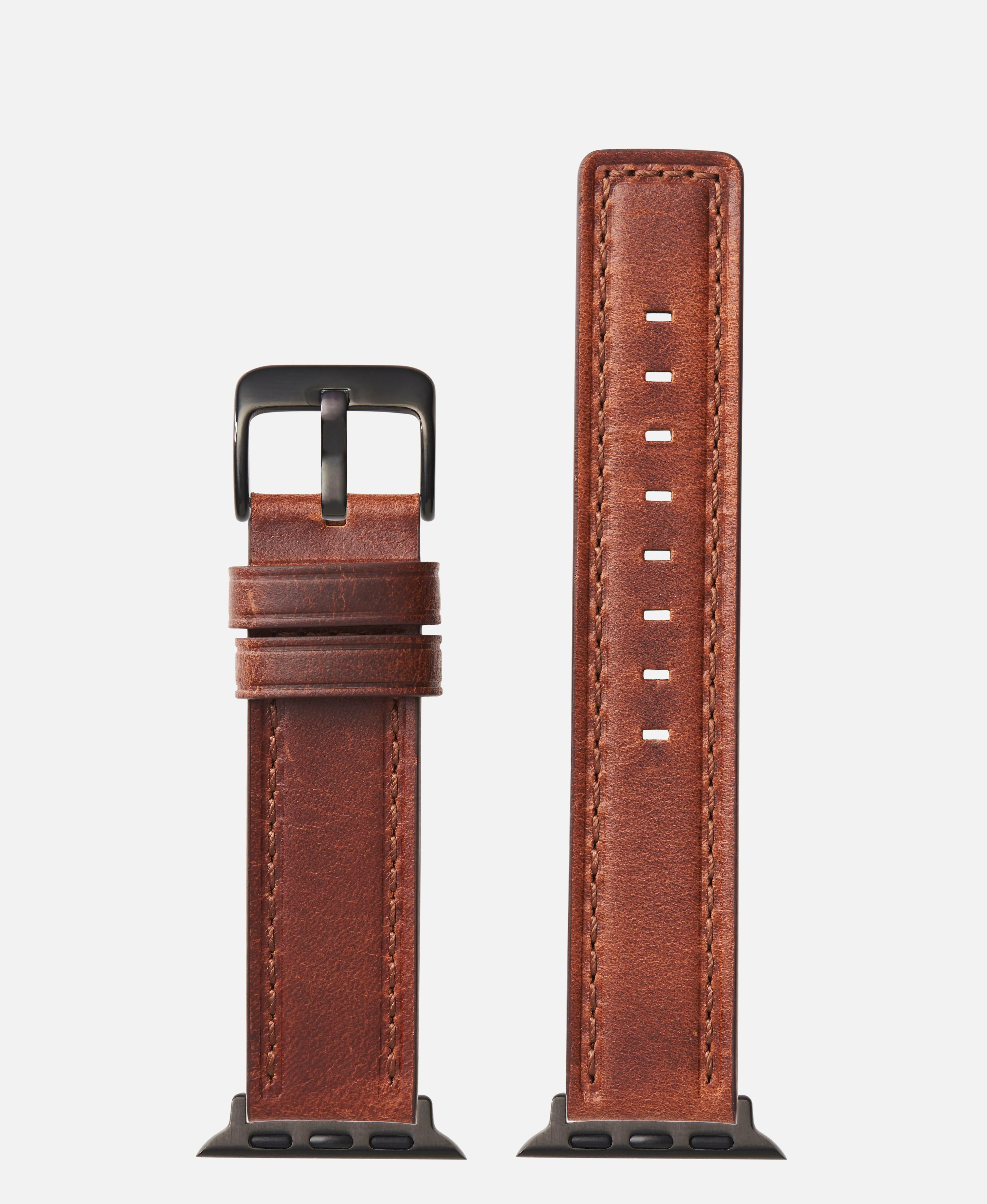 Brown Square End Genuine Oil Tan | Apple Watch Compatible - H0784 - Image 4