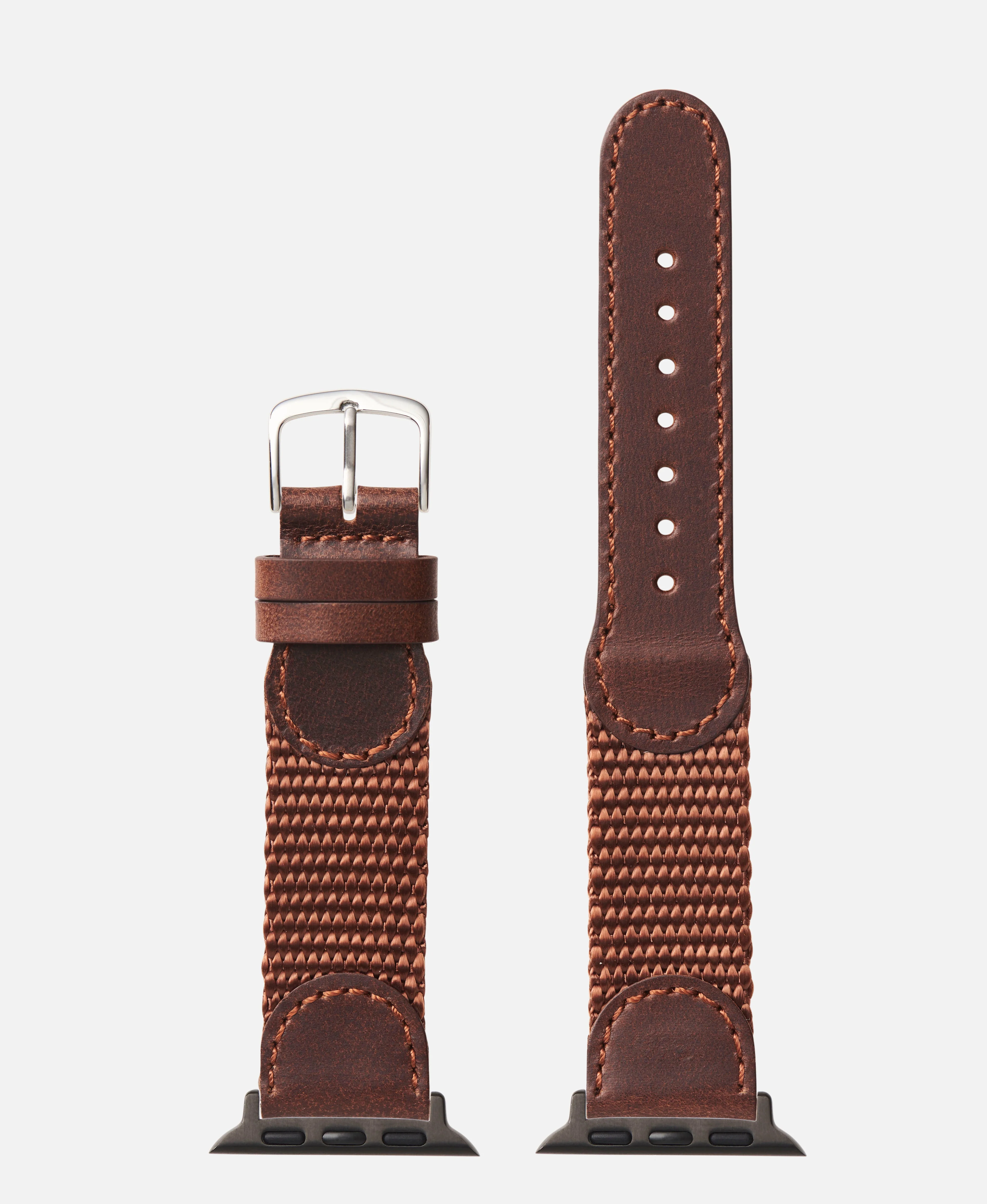 Brown Swiss Army Style Leather | Apple Watch Compatible - H0866 - Image 4