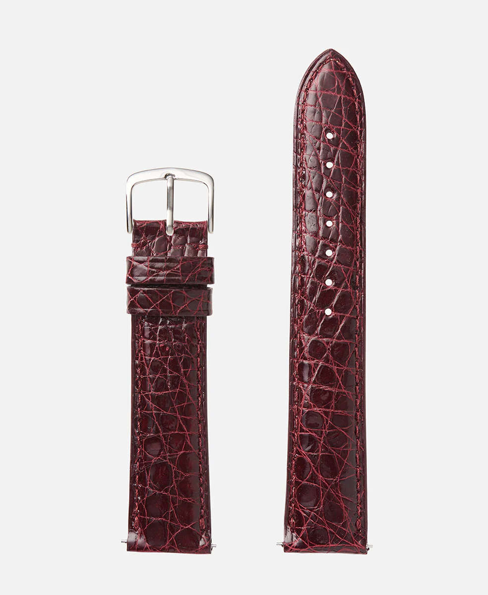 Burgundy Genuine Crocodile | h2001 - Image 3