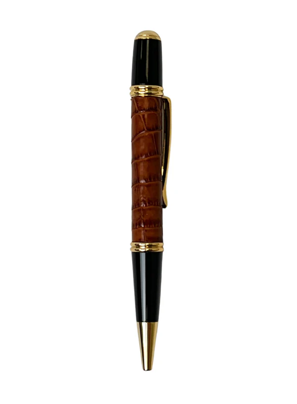 Cognac Alligator Wrapped Gatsby Pen | BP847 - Image 2