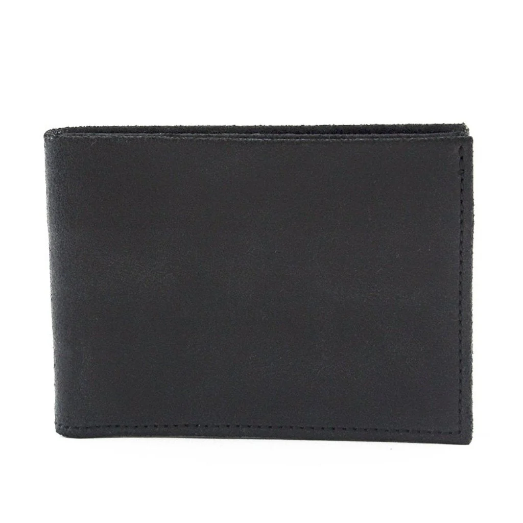 Black Distressed Leather Wallet | BPW100A