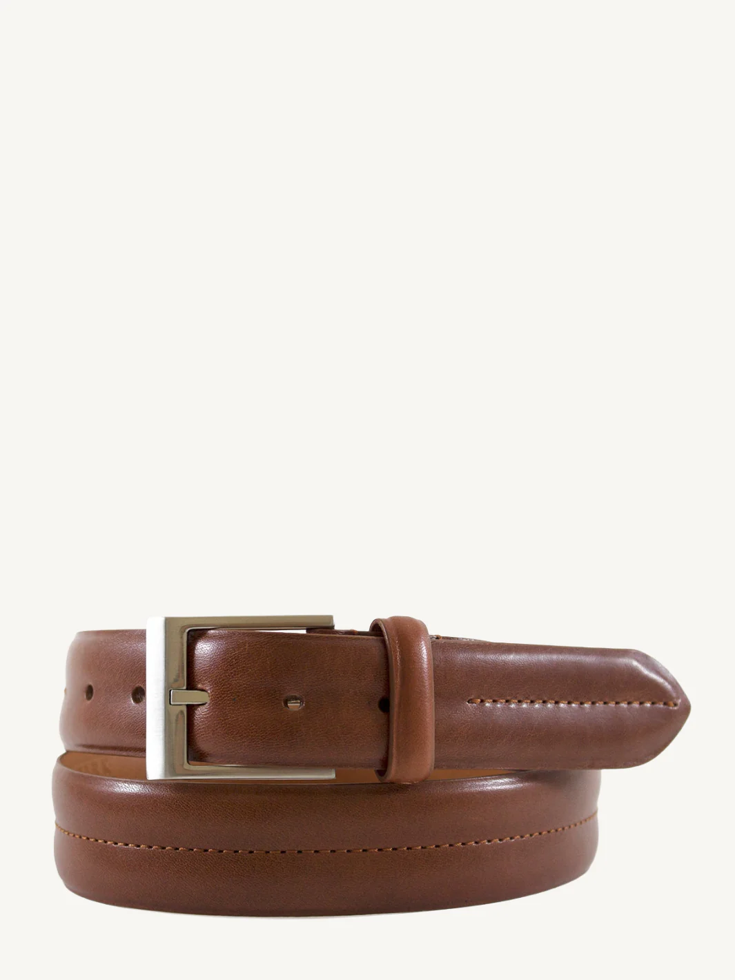 Cognac Double Barrel Monte Carlo Genuine Leather Belt | 1 3/8" Width