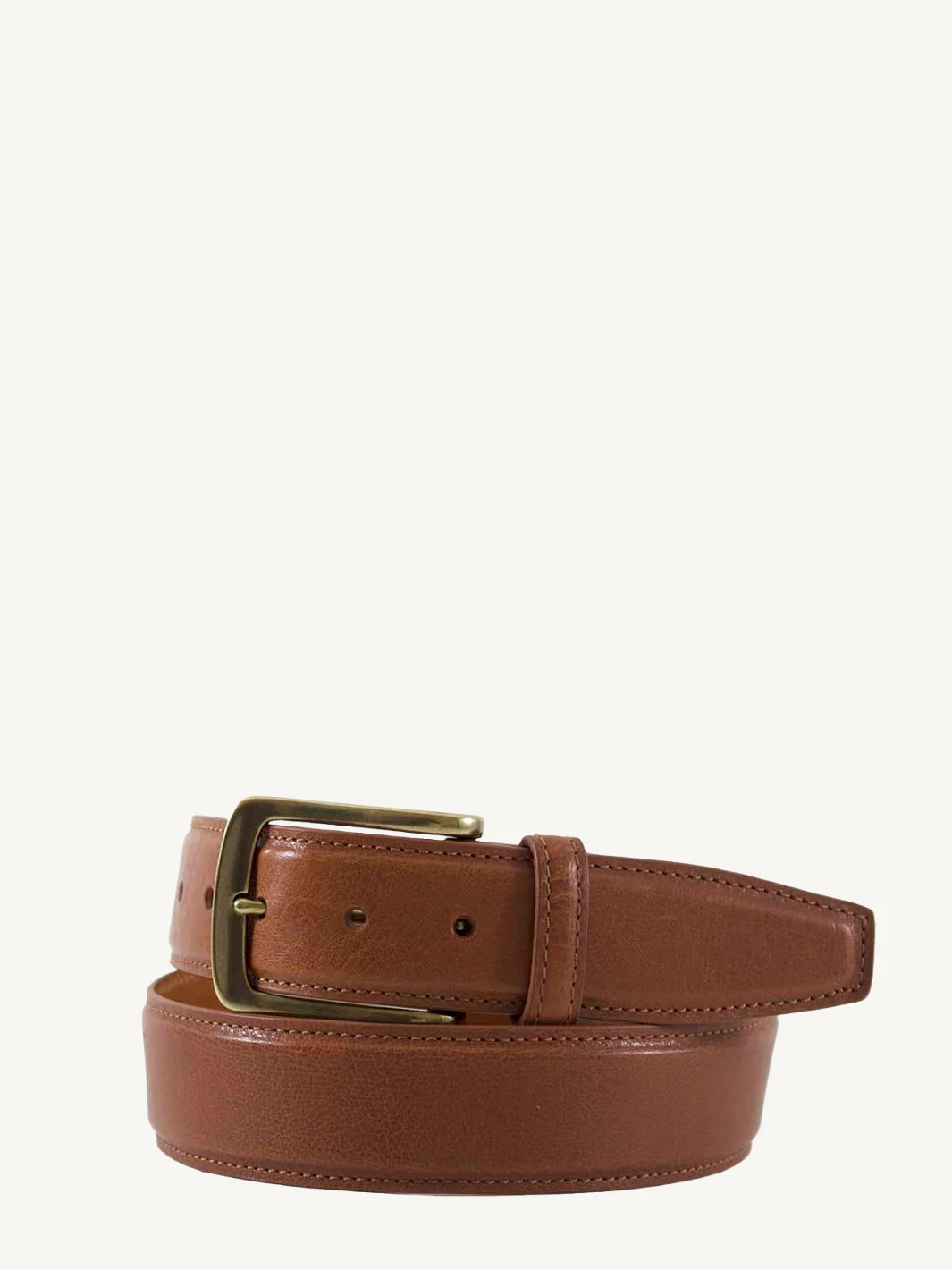 Cognac Full-Grain Feathered Edged Leather Jean Belt | 1 5/8" Width