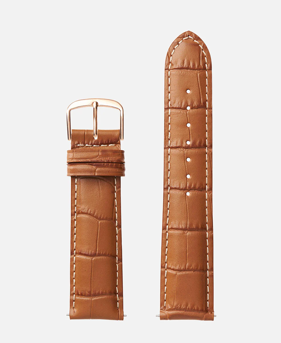 Tan Contrast Stitch Alligator Grain | h0834 - Image 7