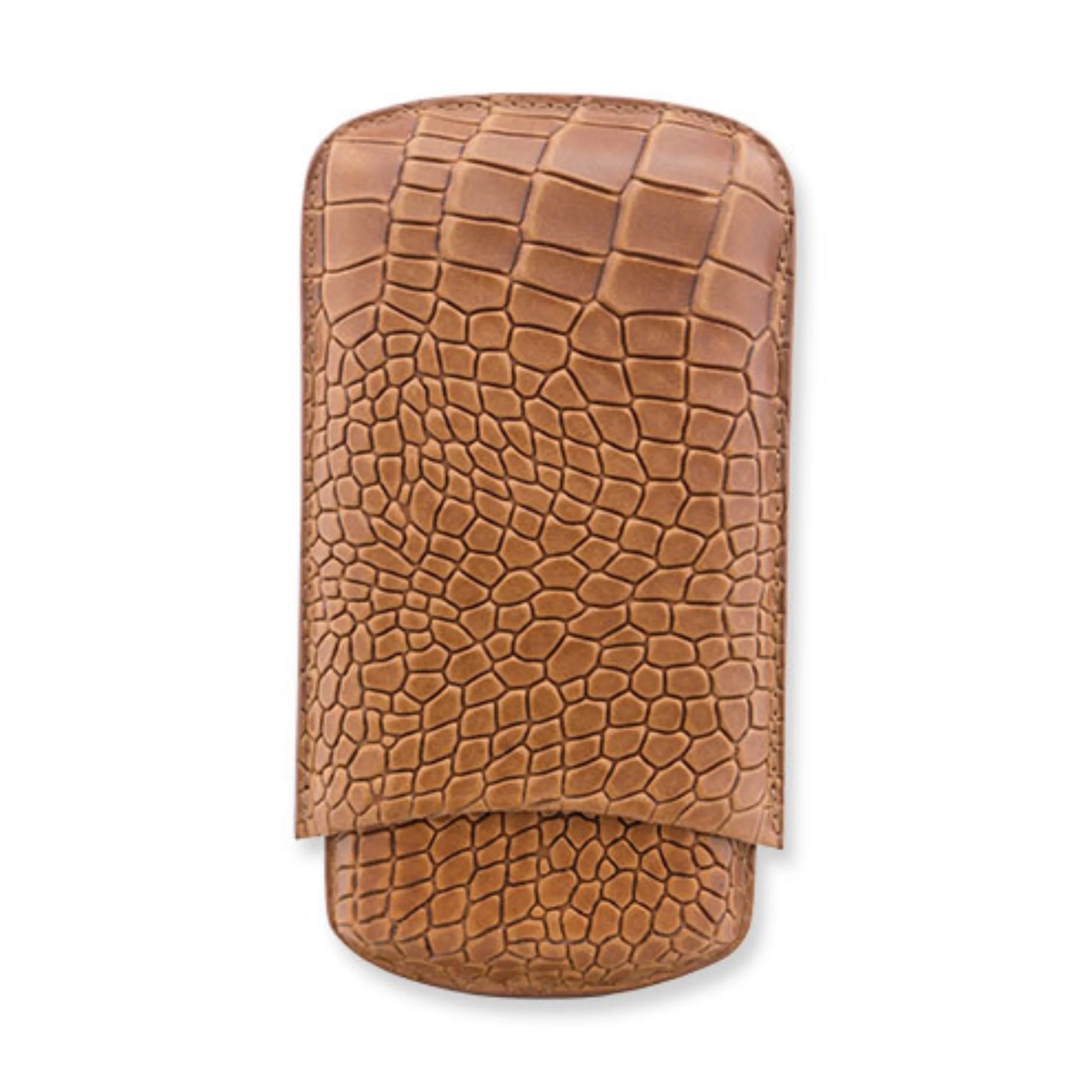 Deep Crocodile Embossed Big 3-Finger Cigar Case | TF200 - Image 2