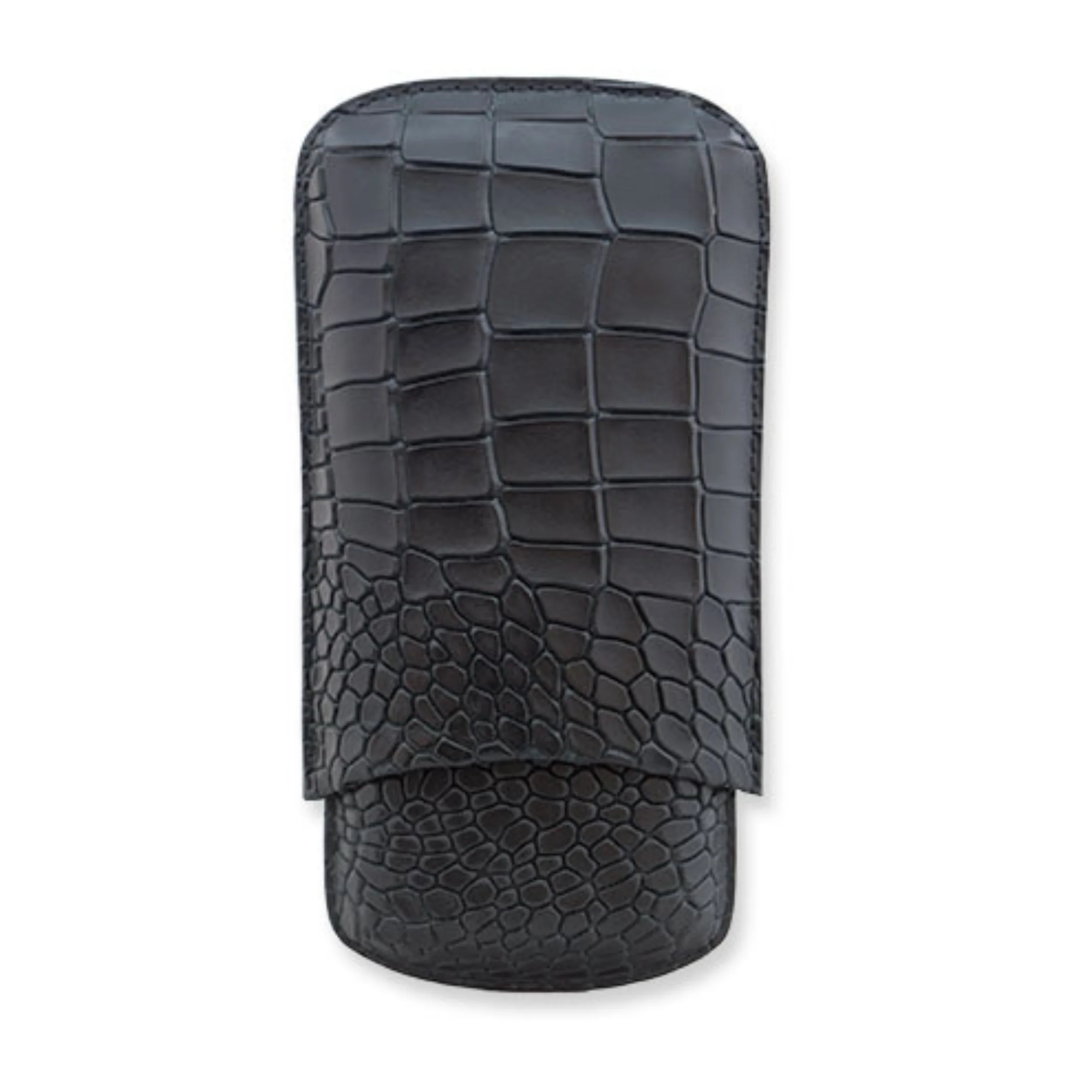 Deep Crocodile Embossed Big 3-Finger Cigar Case | TF200 - Image 4