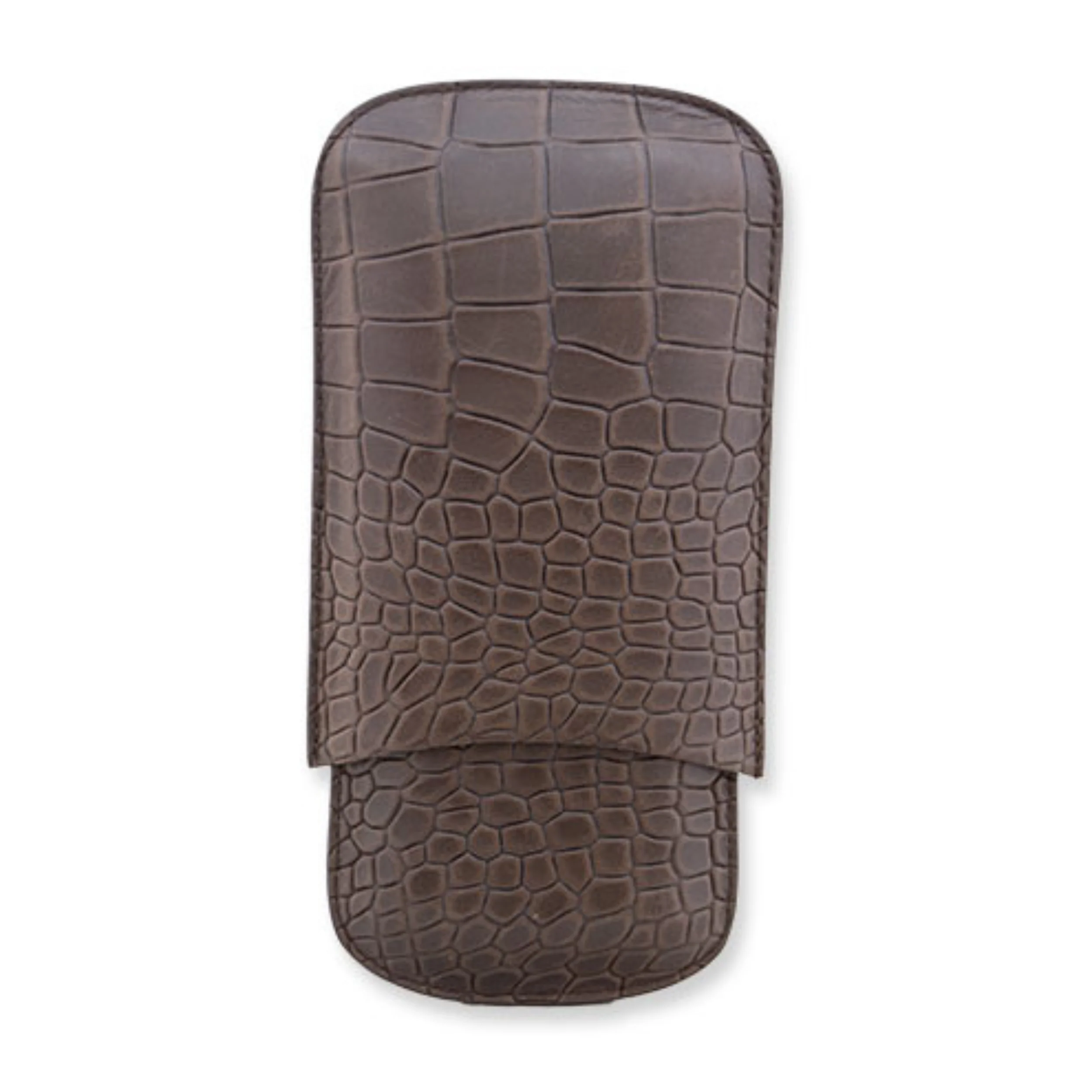 Deep Crocodile Embossed Big 3-Finger Cigar Case | TF200 - Image 6