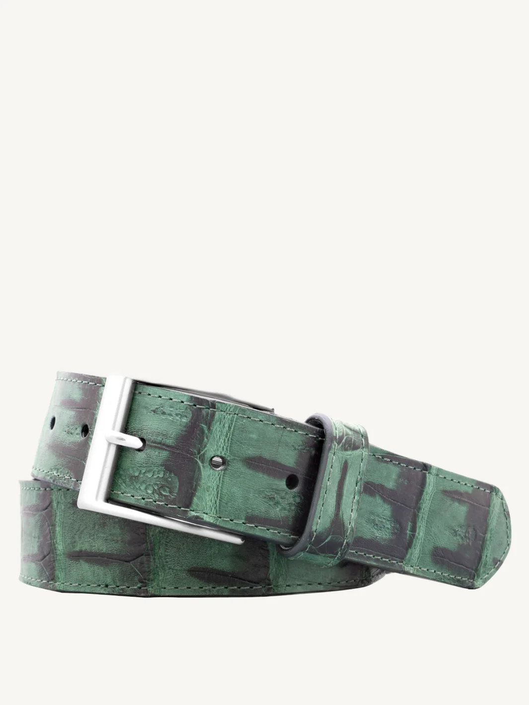 Evergreen Vintage Crocodile Tail Belt | 1 1/2" Width