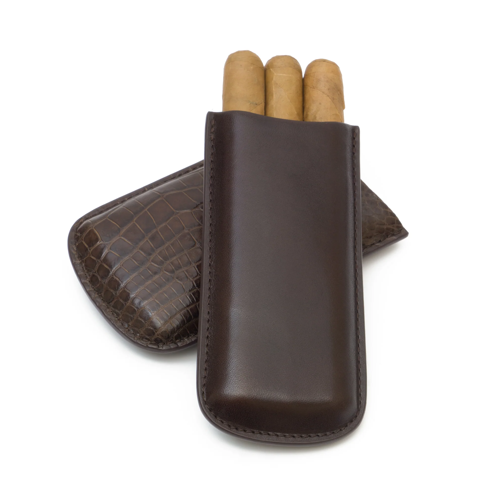 Genuine Alligator and Leather Cigar Case | TF600 - Image 2