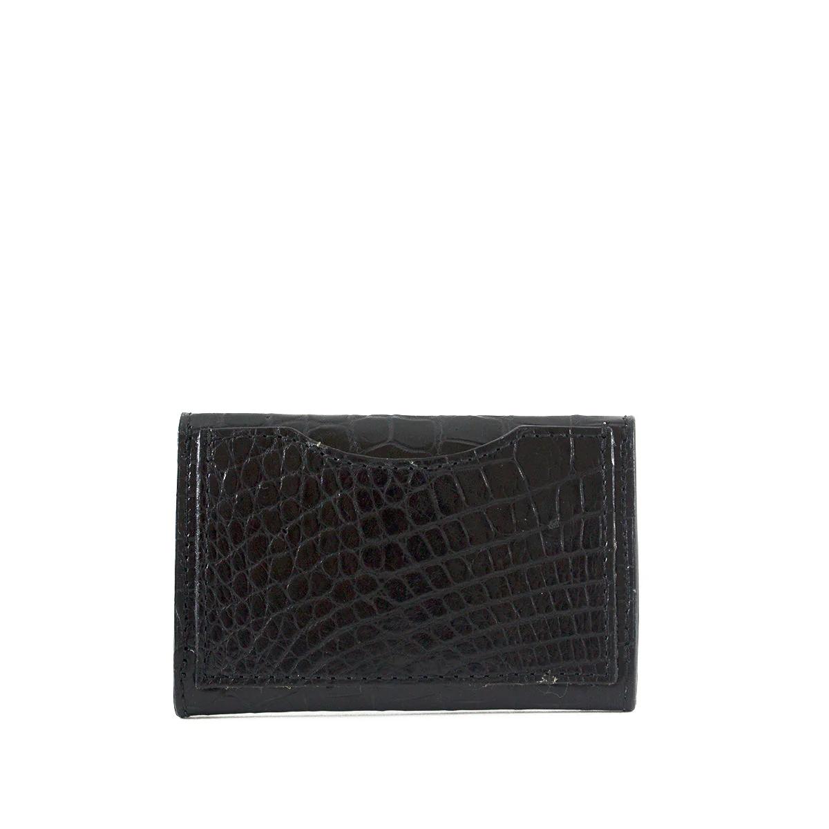 Brown Genuine Alligator Envelope Wallet with Hidden Snap | h5041 - Image 4