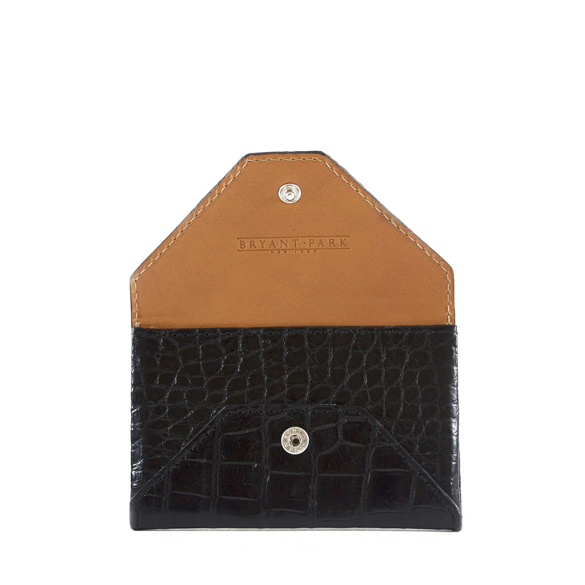 Brown Genuine Alligator Envelope Wallet with Hidden Snap | h5041 - Image 9