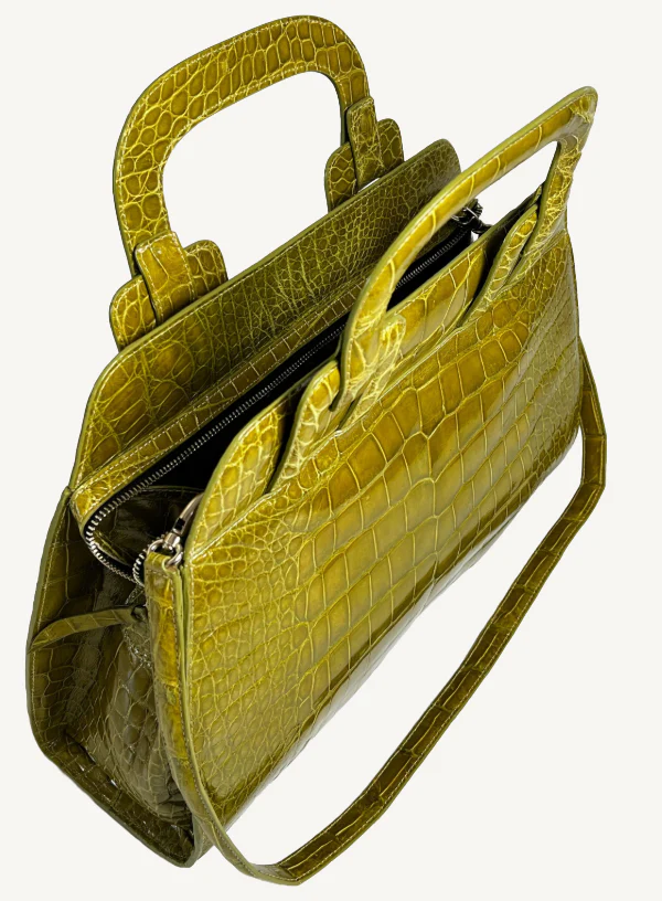 Green Alligator Hand Bag - Image 2