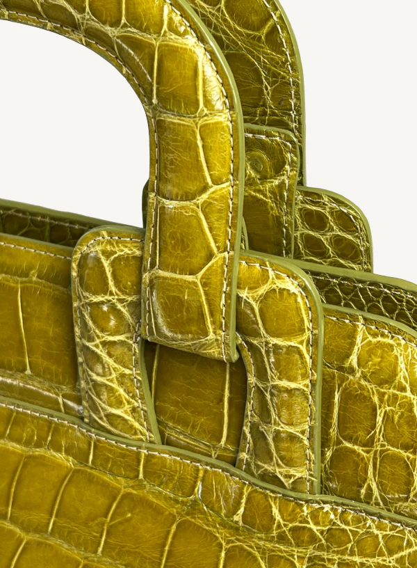 Green Alligator Hand Bag - Image 5