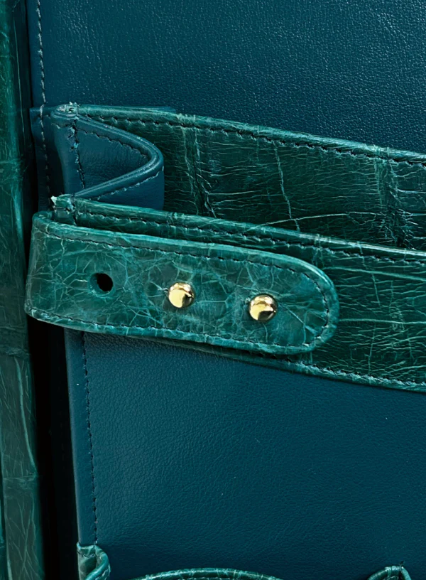 Green Alligator Hard Case Briefcase - Image 4