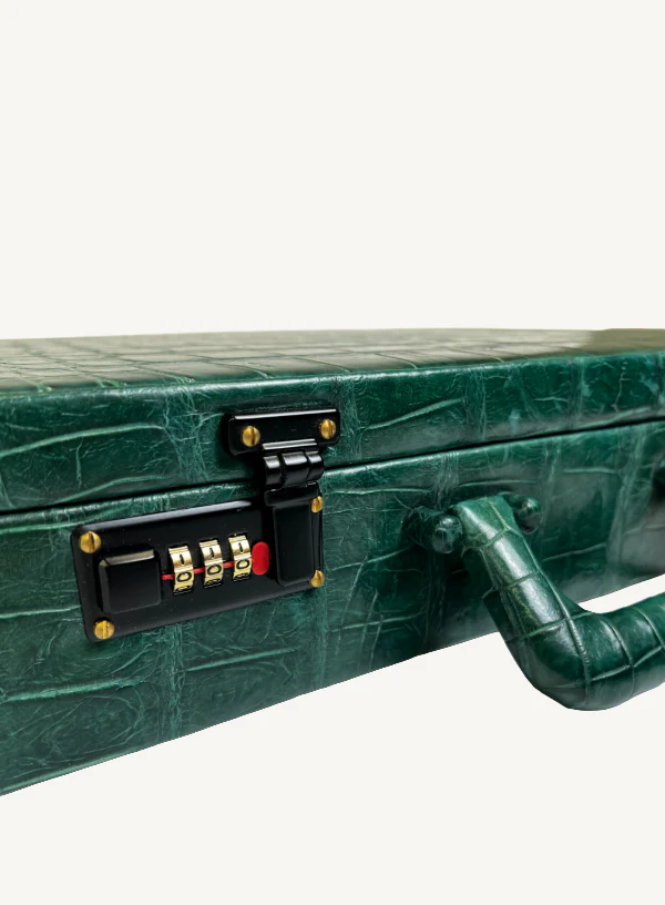 Green Alligator Hard Case Briefcase - Image 5